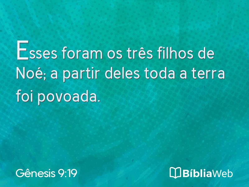 Gênesis 9:19 em imagem para compartilhar