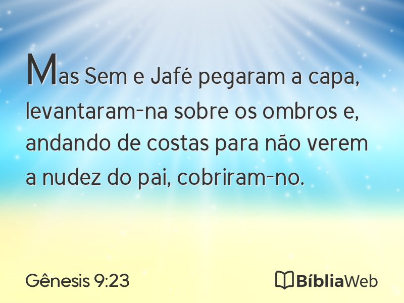 Gênesis 9:23 em imagem para compartilhar
