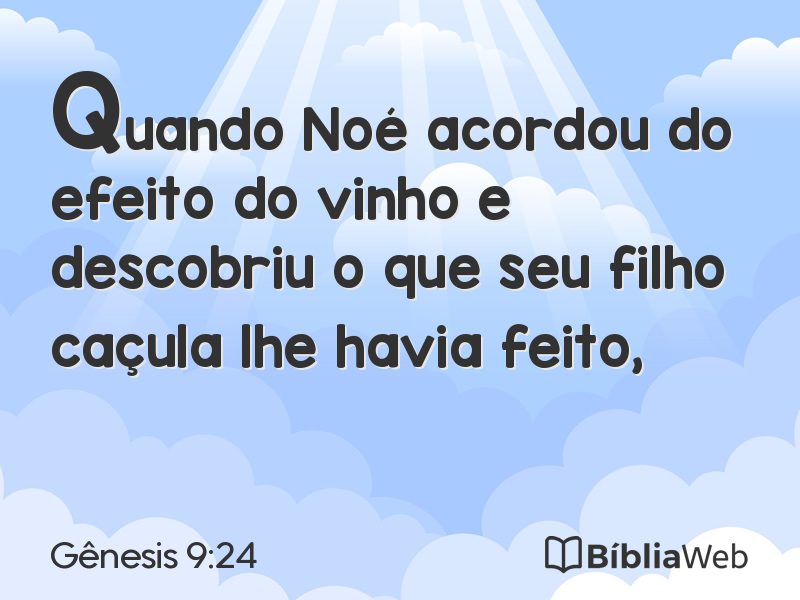 Gênesis 9:24 em imagem para compartilhar