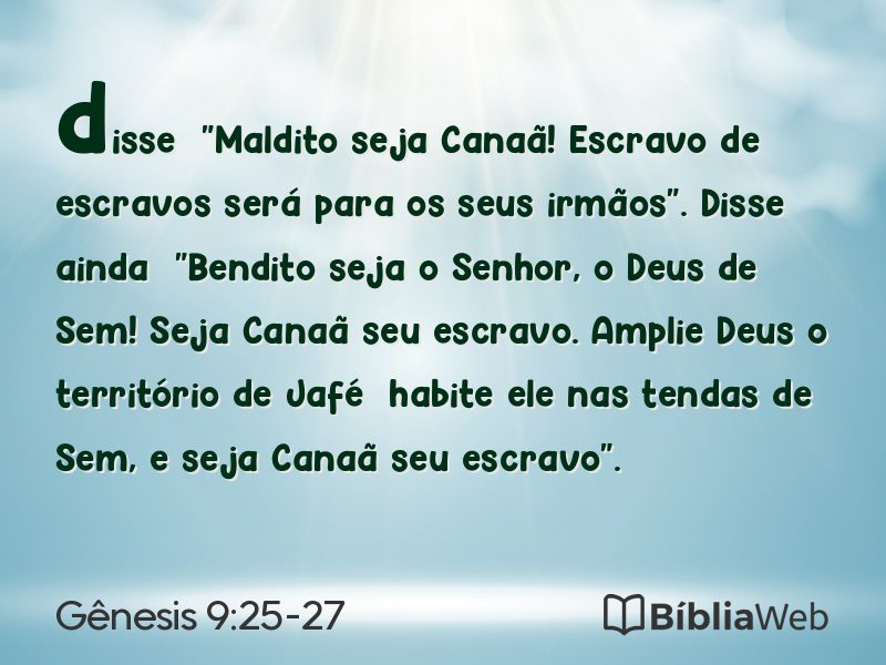 Gênesis 9:25-27 em imagem para compartilhar