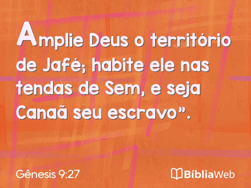 Gênesis 9:27 em imagem para compartilhar