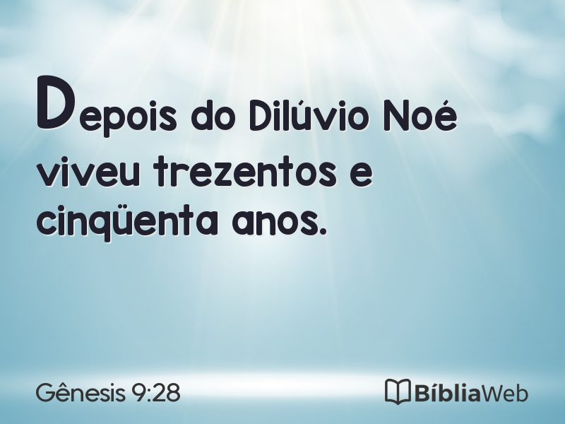 Gênesis 9:28 em imagem para compartilhar