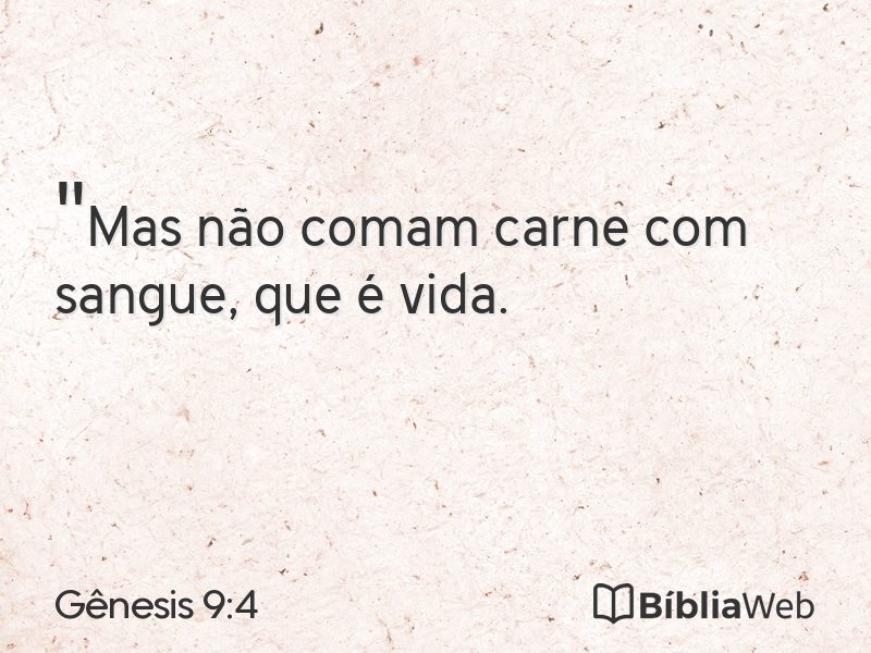 Gênesis 9:4 em imagem para compartilhar