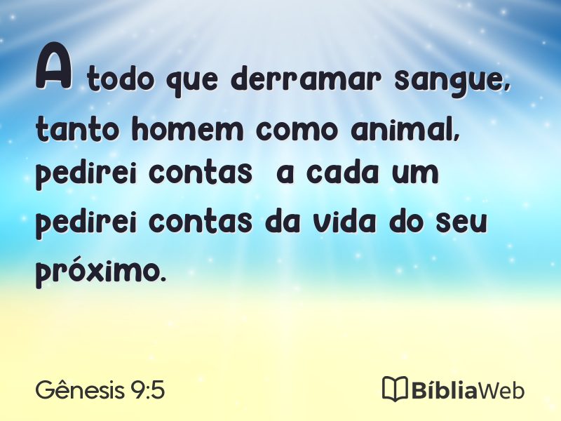 Gênesis 9:5 em imagem para compartilhar