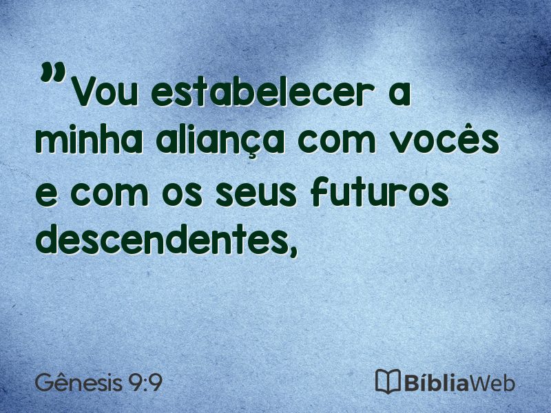 Gênesis 9:9 em imagem para compartilhar