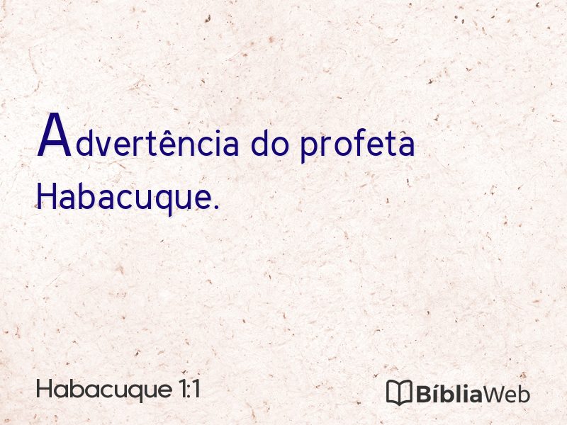 Habacuque 1:1 em imagem para compartilhar