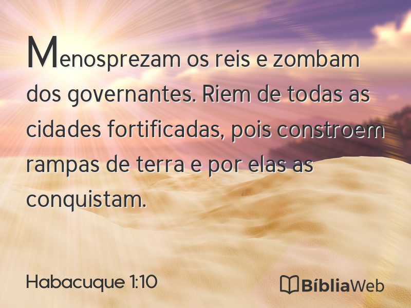 Habacuque 1:10 em imagem para compartilhar