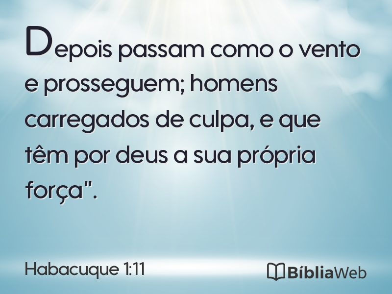 Habacuque 1:11 em imagem para compartilhar