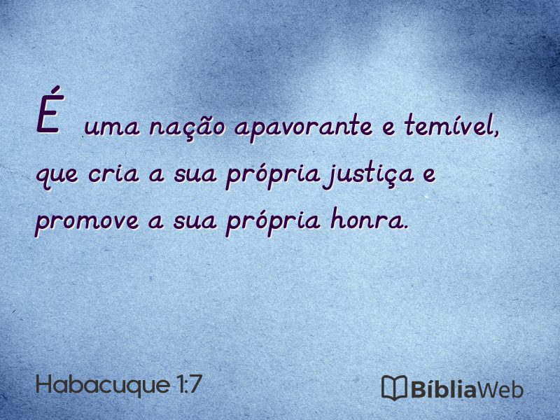 Habacuque 1:7 em imagem para compartilhar