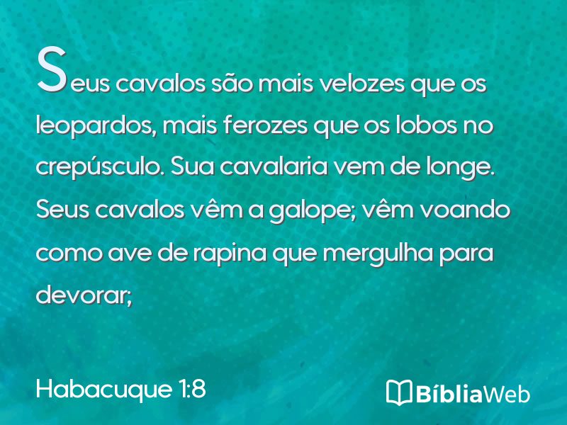 Habacuque 1:8 em imagem para compartilhar