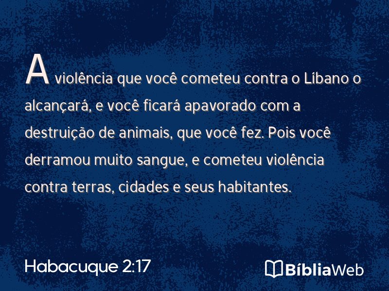 Habacuque 2:17 em imagem para compartilhar