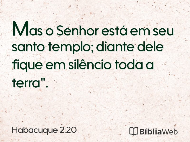 Habacuque 2:20 em imagem para compartilhar