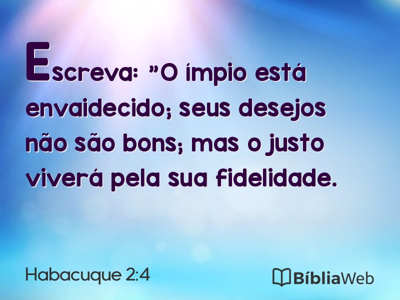 Habacuque 2:4 em imagem para compartilhar
