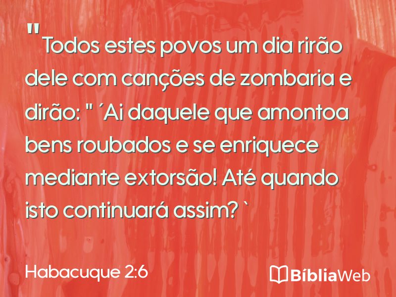 Habacuque 2:6 em imagem para compartilhar