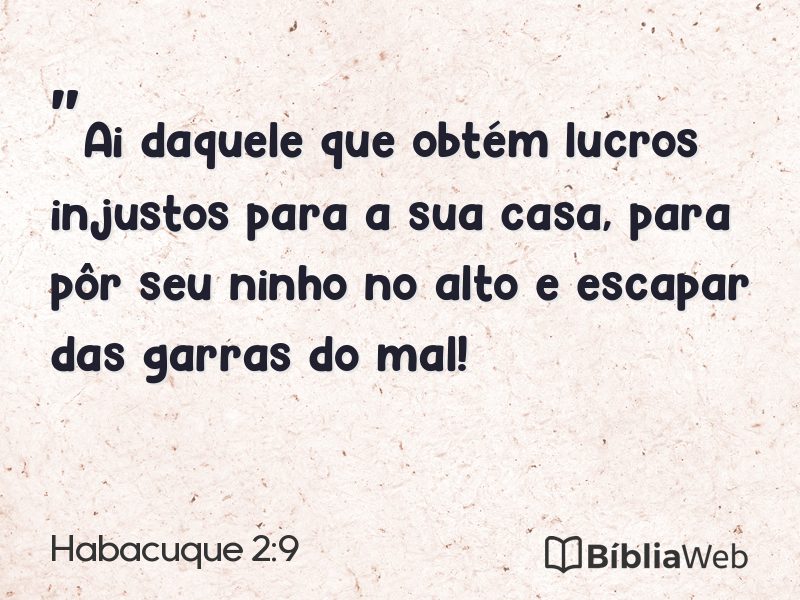 Habacuque 2:9 em imagem para compartilhar
