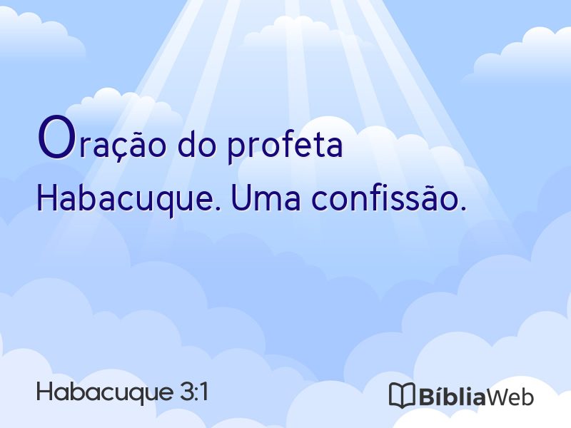 Habacuque 3:1 em imagem para compartilhar