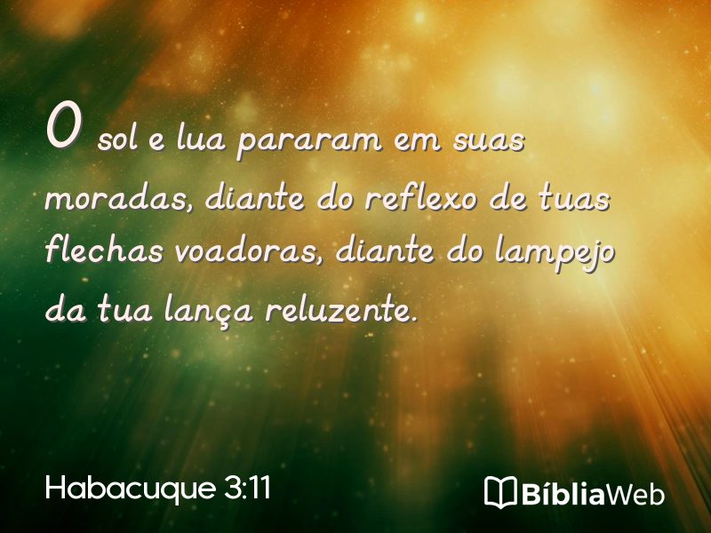 Habacuque 3:11 em imagem para compartilhar