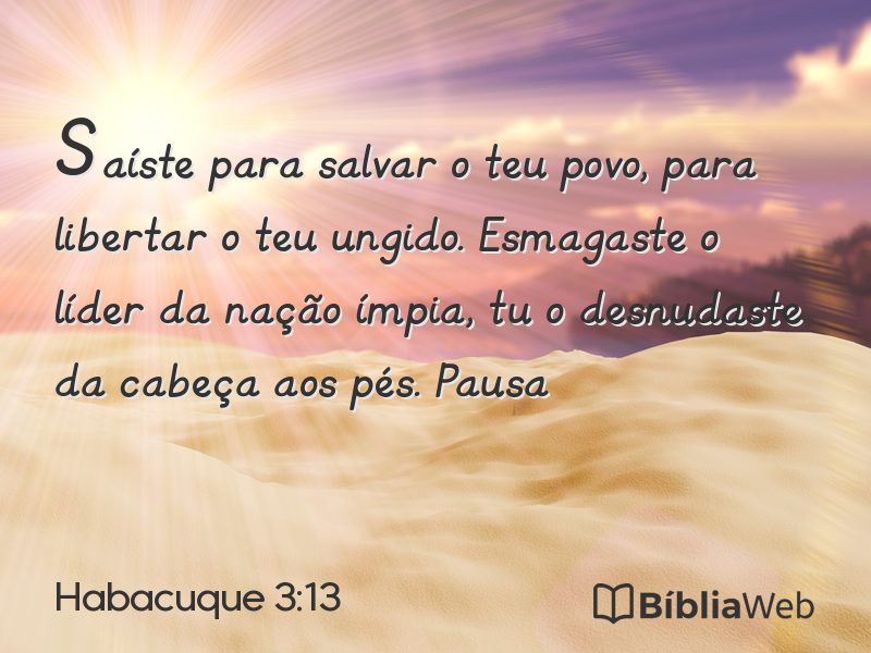 Habacuque 3:13 em imagem para compartilhar
