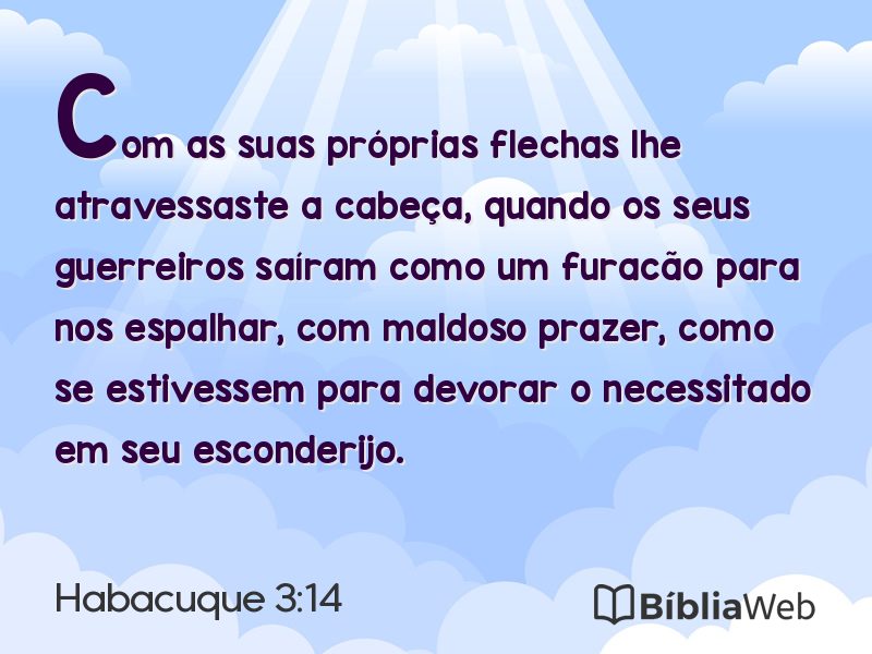 Habacuque 3:14 em imagem para compartilhar
