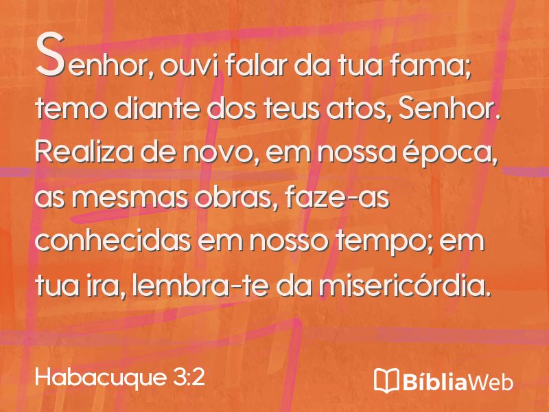 Habacuque 3:2 em imagem para compartilhar