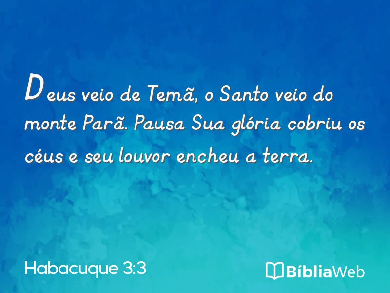 Habacuque 3:3 em imagem para compartilhar