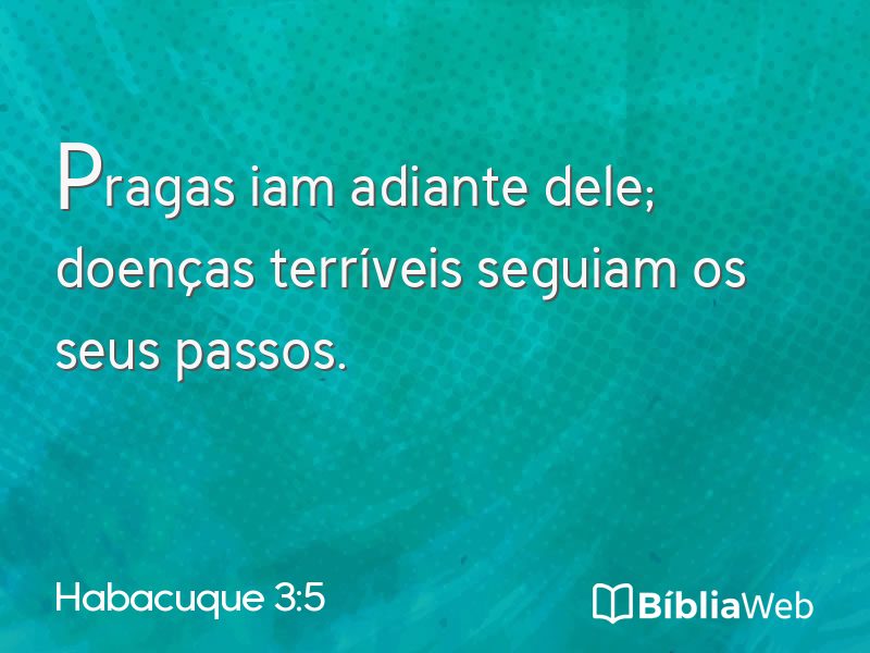 Habacuque 3:5 em imagem para compartilhar