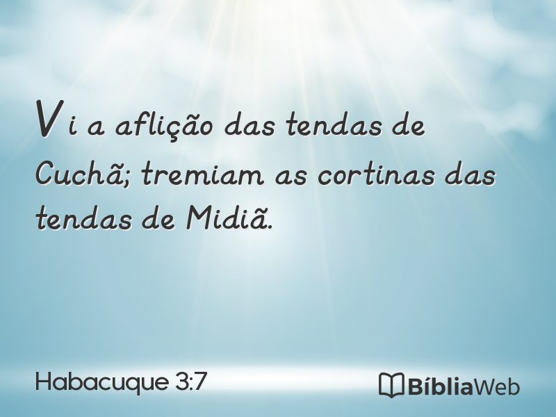 Habacuque 3:7 em imagem para compartilhar