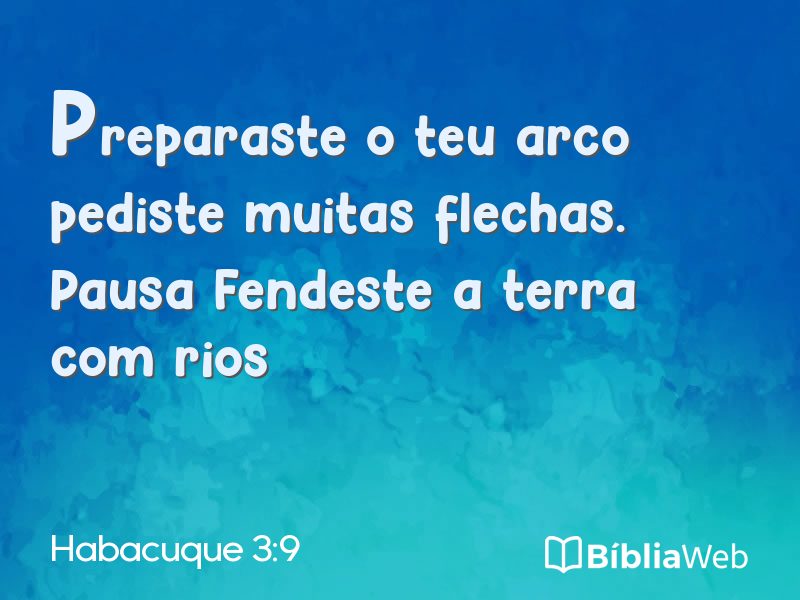 Habacuque 3:9 em imagem para compartilhar