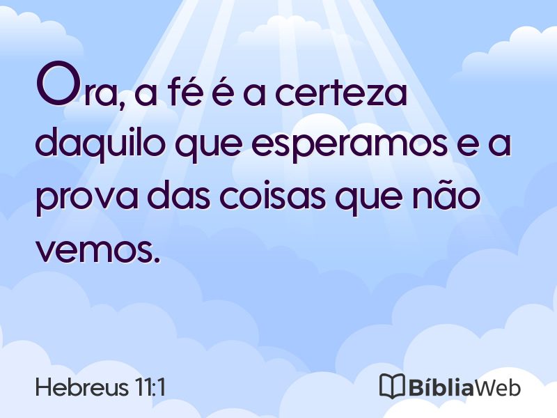 Hebreus 11:1 em imagem para compartilhar