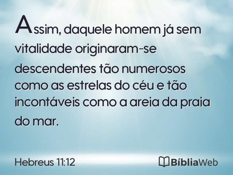 Hebreus 11:12 em imagem para compartilhar
