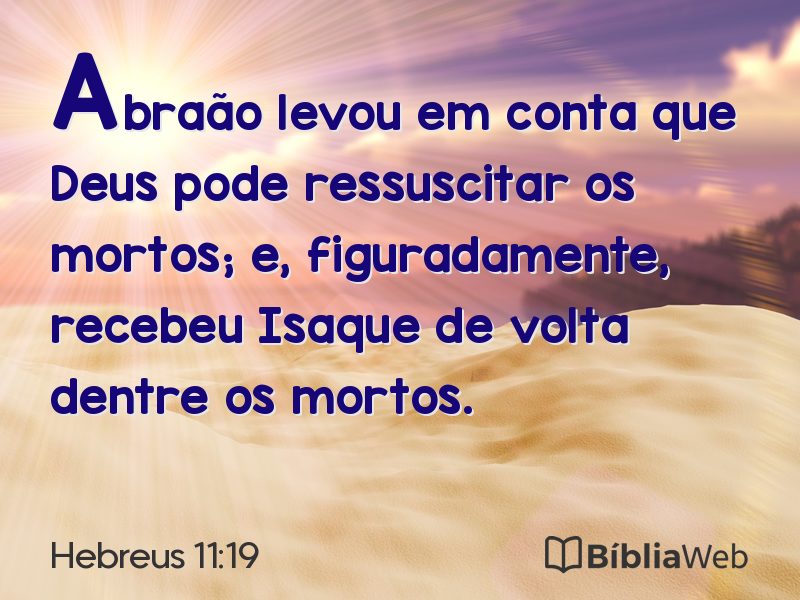 Hebreus 11:19 em imagem para compartilhar