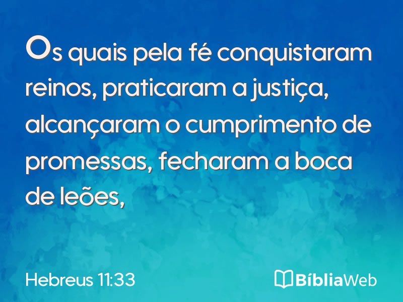 Hebreus 11:33 em imagem para compartilhar
