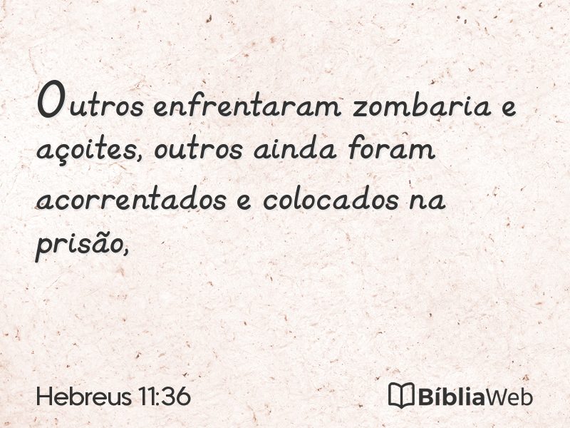 Hebreus 11:36 em imagem para compartilhar