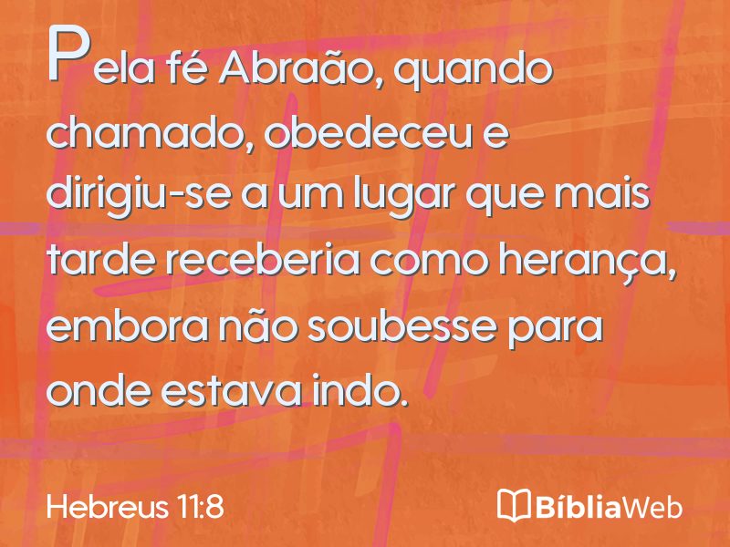 Hebreus 11:8 em imagem para compartilhar