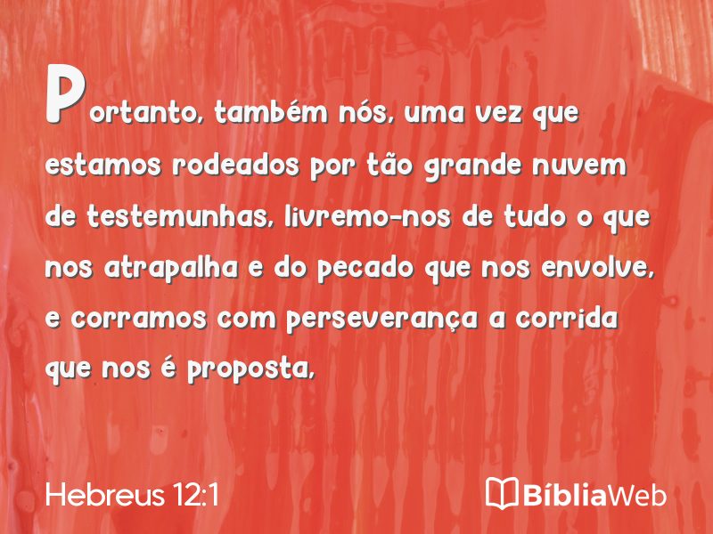 Hebreus 12:1 em imagem para compartilhar