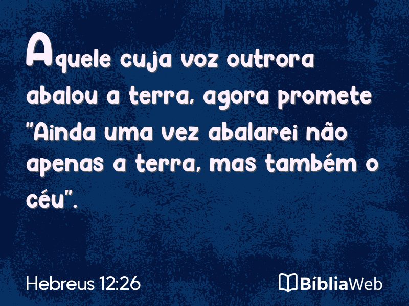 Hebreus 12:26 em imagem para compartilhar