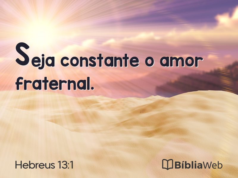 Hebreus 13:1 em imagem para compartilhar