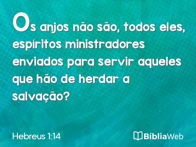 Hebreus 1:14 em imagem para compartilhar