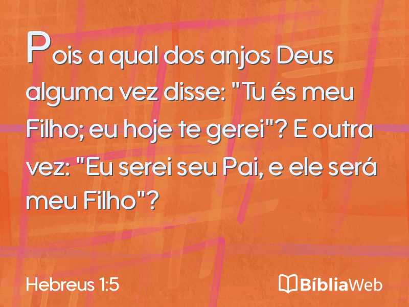 Hebreus 1:5 em imagem para compartilhar