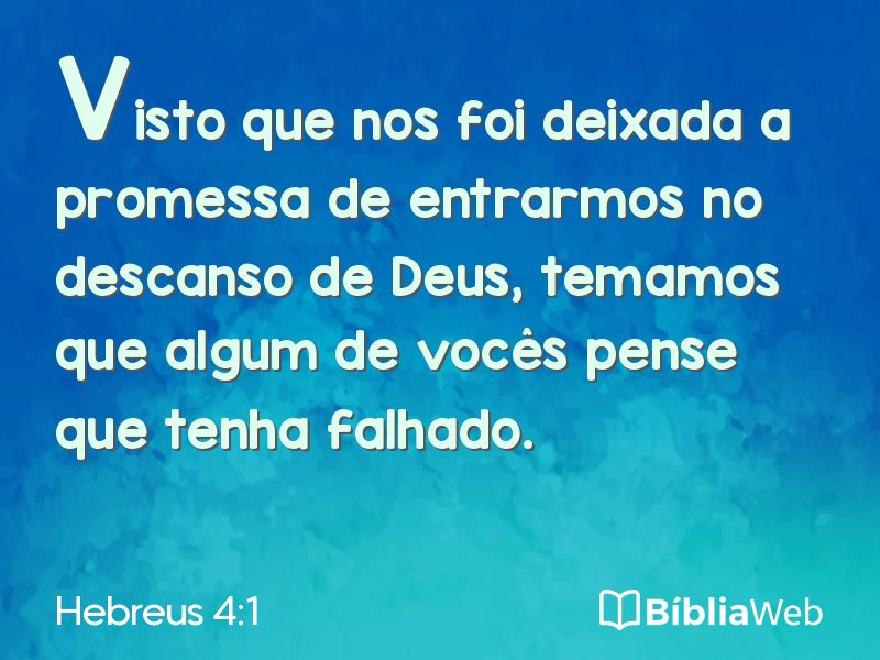 Hebreus 4:1 em imagem para compartilhar