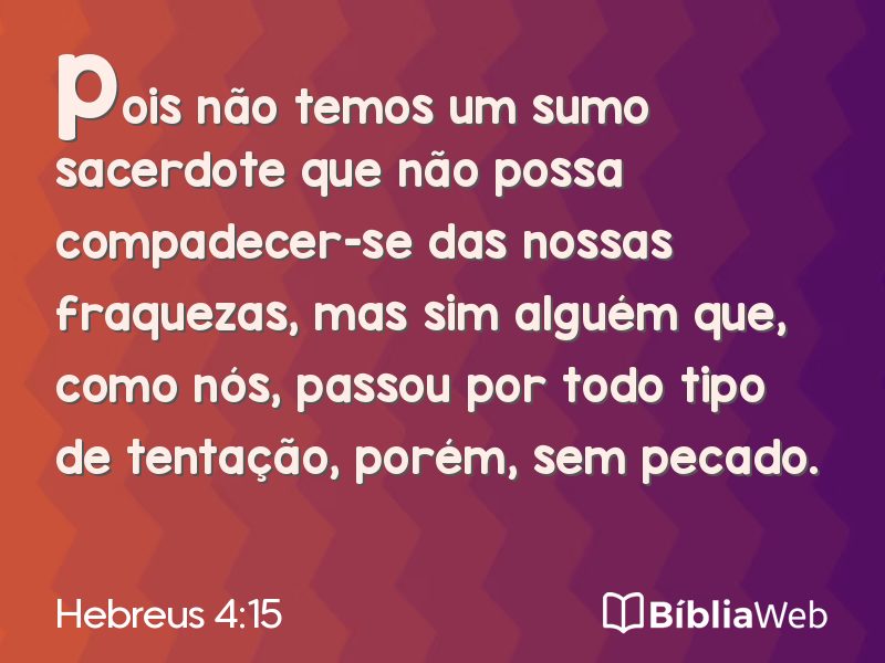 Hebreus 4:15 em imagem para compartilhar