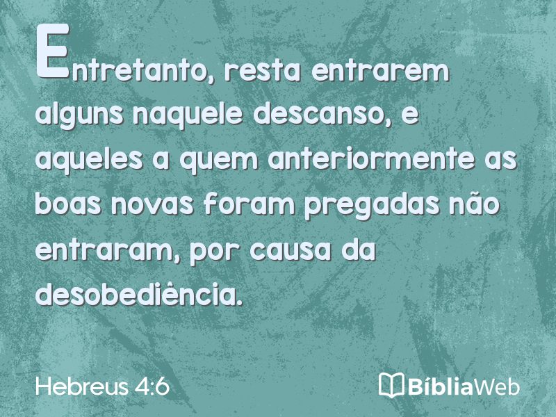 Hebreus 4:6 em imagem para compartilhar