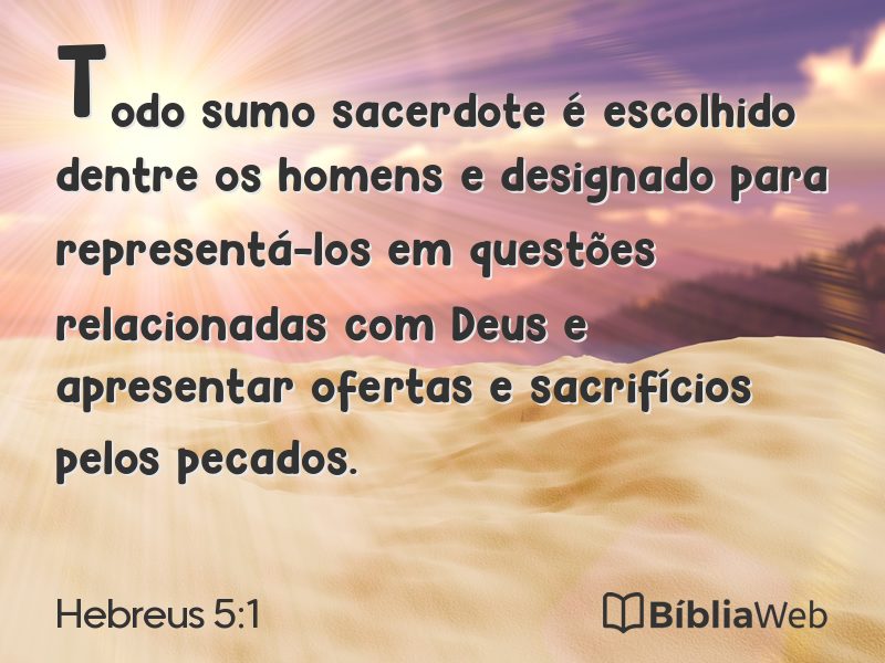 Hebreus 5:1 em imagem para compartilhar
