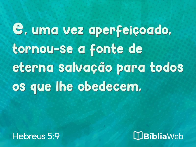 Hebreus 5:9 em imagem para compartilhar