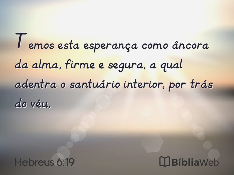 Hebreus 6:19 em imagem para compartilhar