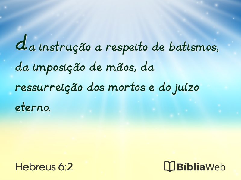 Hebreus 6:2 em imagem para compartilhar
