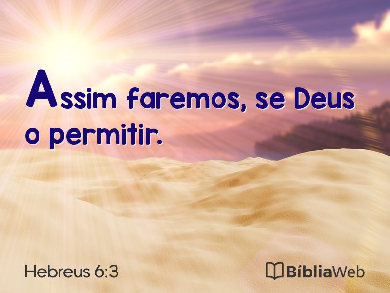 Hebreus 6:3 em imagem para compartilhar