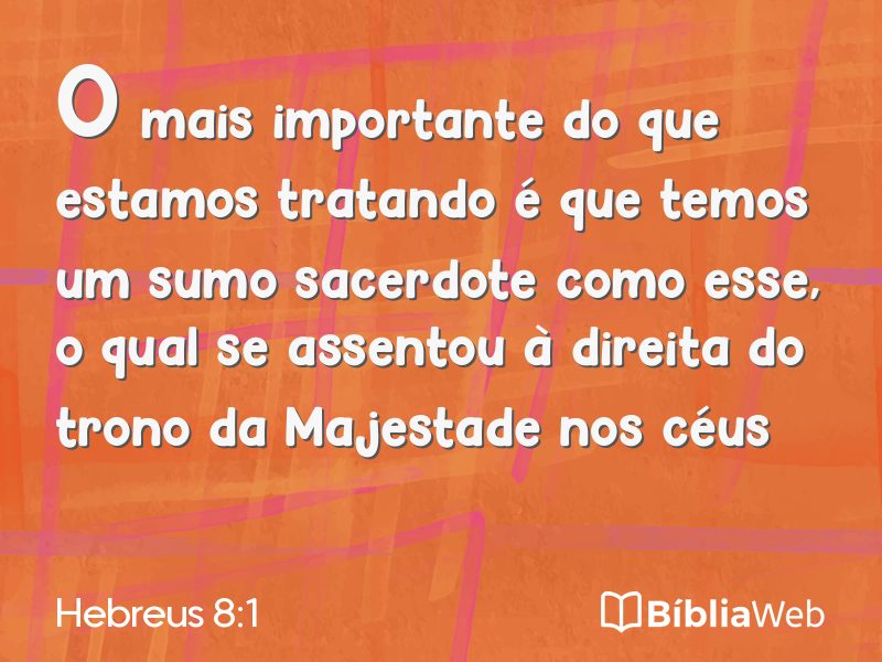 Hebreus 8:1 em imagem para compartilhar