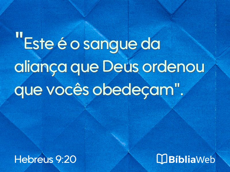 Hebreus 9:20 em imagem para compartilhar