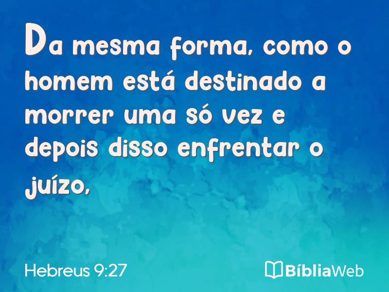 Hebreus 9:27 em imagem para compartilhar